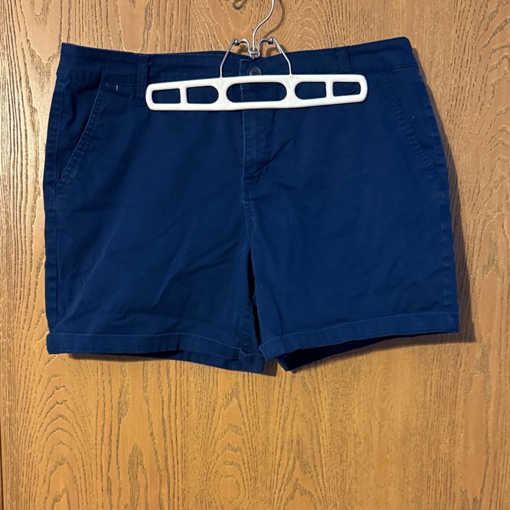 St. John's Bay Blue Bermuda Shorts Classic Cotton Design